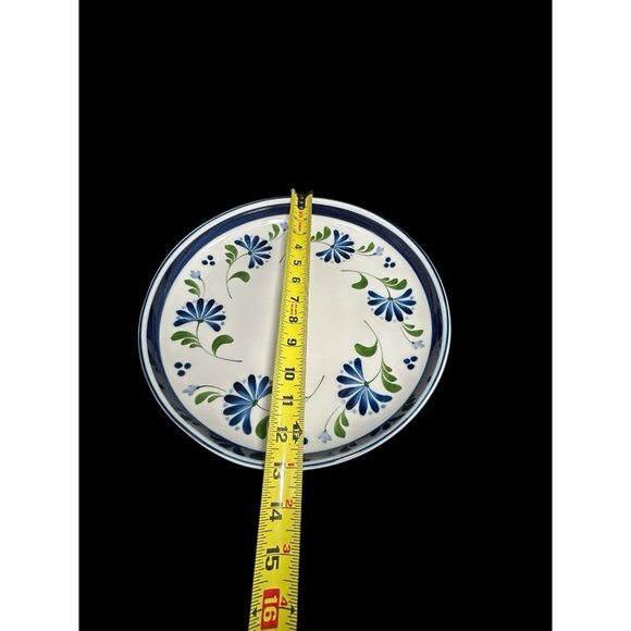 Vtg Dansk SAGE SONG 13" Platter 1.75” Round Blue Green Floral Danish Stoneware - Picture 6 of 8